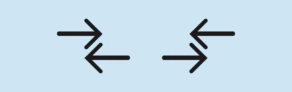 Arrow vector icon set. scroll illustration sign 스톡 일러스트