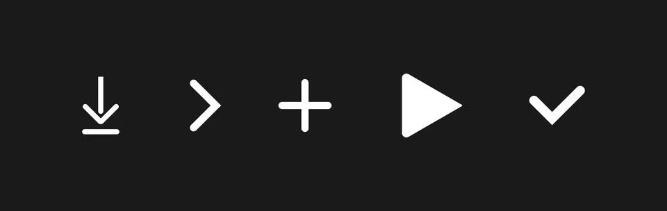 Arrow vector icon set. scroll illustration sign Illustrazione stock