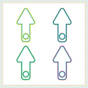 Arrow vector icon set. Vector illustration Stock Illustration