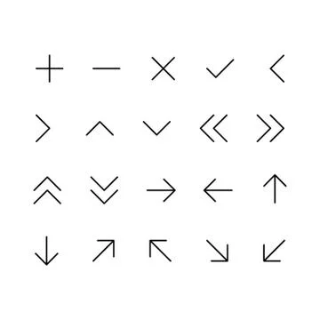 Arrow vector icon set for the website and app Stock Illustration