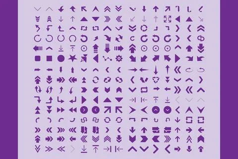 Arrow vector icons set. sketch arrow design for business plan and education Stock Illustration
