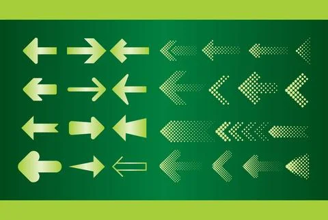 Arrow vector icons set. sketch arrow design for business plan and education Stock Illustration