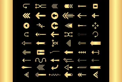 Arrow vector icons set. sketch arrow design for business plan and education Stock Illustration