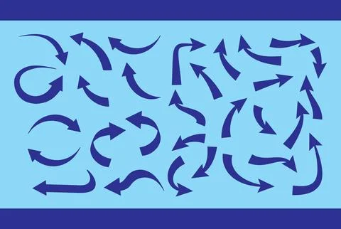 Arrow vector icons set. sketch arrow design for business plan and education Stock Illustration