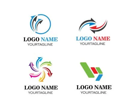 Arrow vector illustration icon Logo Template Stock Illustration
