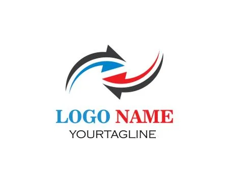 Arrow vector illustration icon Logo Template Illustrazione stock