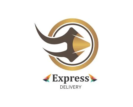 Arrow vector illustration icon Logo of delivery and logistic  business Templa Stock Illustration