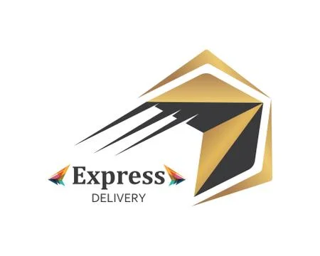 Arrow vector illustration icon Logo of delivery and logistic  business Templa Stock Illustration