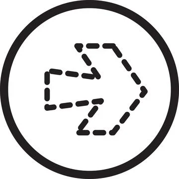 Arrow vector sign in circle Stock-Illustration