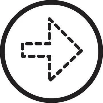 Arrow vector sign in circle Stock Illustration