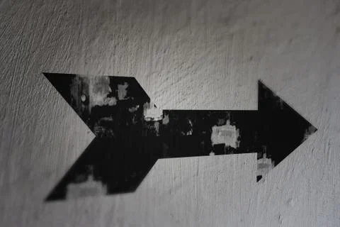 Arrow on the wall 스톡 일러스트