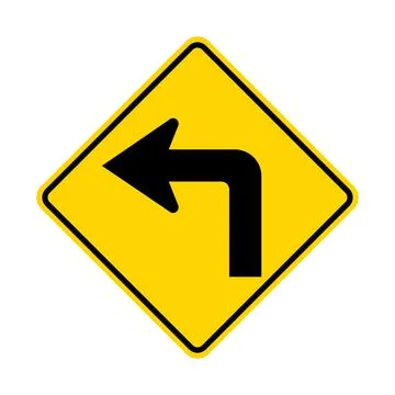 Arrow warning road sign Stock Illustration