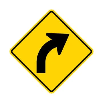 Arrow warning road sign Stock Illustration