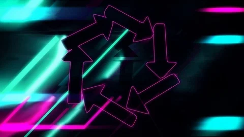 Arrow Way Looping Animation Stock Footage 73645521