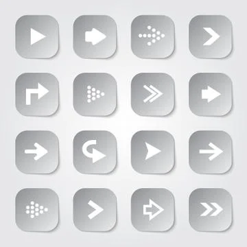 Arrow web buttons Stock Illustration
