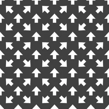 Arrow web icon. flat design. Seamless pattern. Illustrazione stock