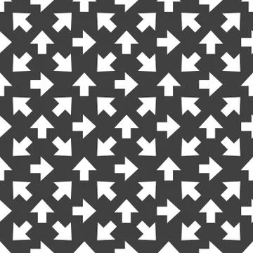 Arrow web icon. flat design. Seamless pattern. Illustrazione stock