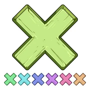 Arrow wooden button cartoon vector graphic Stock Illustration