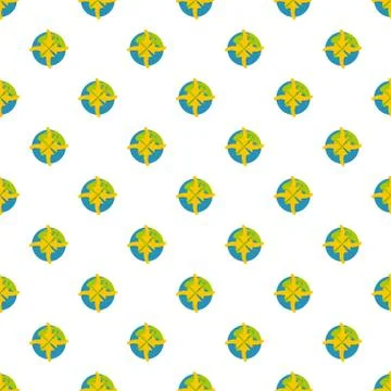 Arrow in world pattern seamless Illustrazione stock