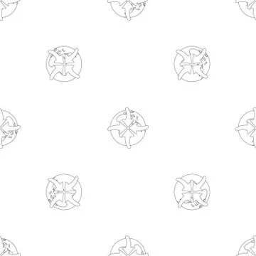 Arrow on world pattern seamless vector Stock Illustration