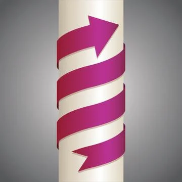 Arrow wrapped around the pillar Stock Illustration