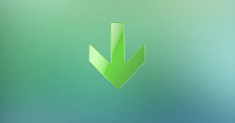 ArrowDown Color 3d Icon Stock Footage 67353579