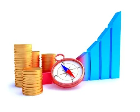 Arrowed business chart Stock Illustration