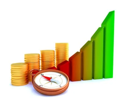 Arrowed business chart Stock Illustration