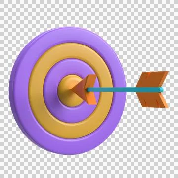 Arrowhead and Target 3D Icon Stock-Illustration