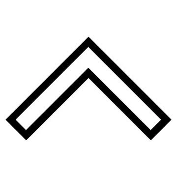 Arrowhead Up Contour Vector Icon Stock Illustration