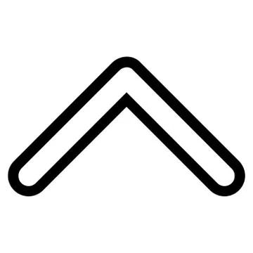 Arrowhead Up Contour Vector Icon Stock Illustration