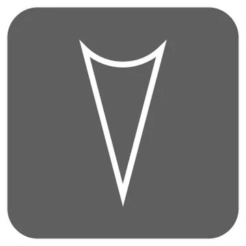 Arrowhead Down Flat Squared Vector Icon Stock Illustration