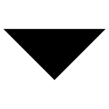 Arrowhead Down Flat Vector Icon Stock Illustration