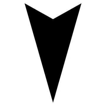 Arrowhead Down Flat Vector Icon Illustrazione stock