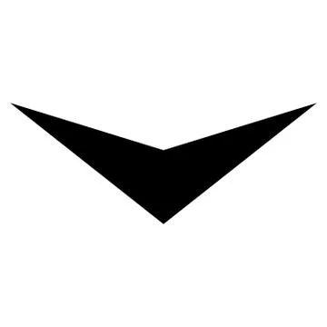 Arrowhead Down Flat Vector Icon Stock Illustration