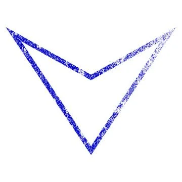 Arrowhead Down Grunge Textured Icon Stock Illustration