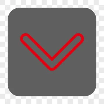 Arrowhead Down Interface Toolbar Button Stock Illustration