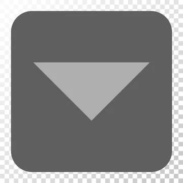 Arrowhead Down Rounded Square Button Illustrazione stock