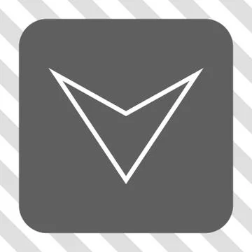 Arrowhead Down Rounded Square Button Stock Illustration