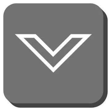 Arrowhead Down Rounded Square Vector Icon Stock Illustration
