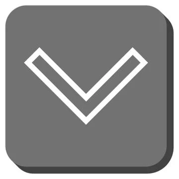 Arrowhead Down Rounded Square Vector Icon Stock Illustration