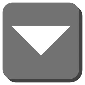 Arrowhead Down Rounded Square Vector Icon Stock Illustration