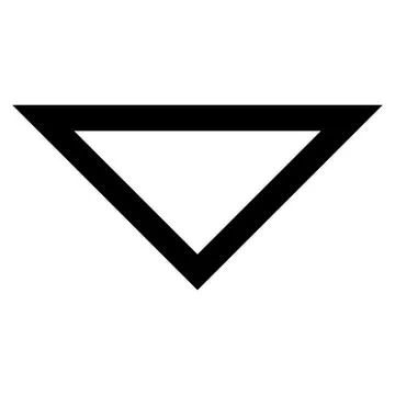 Arrowhead Down Thin Line Vector Icon Stock Illustration
