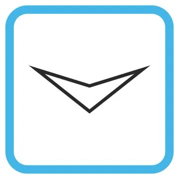 Arrowhead Down Vector Icon In a Frame Stock Illustration
