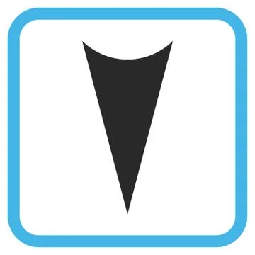 Arrowhead Down Vector Icon In a Frame Stock Illustration