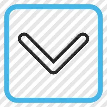 Arrowhead Down Vector Icon In a Frame Stock Illustration