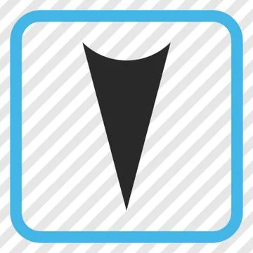 Arrowhead Down Vector Icon In a Frame Stock Illustration
