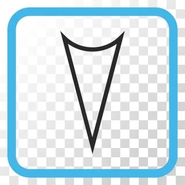 Arrowhead Down Vector Icon In a Frame Stock Illustration