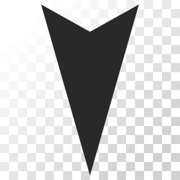 Arrowhead Down Vector Icon Stock Illustration