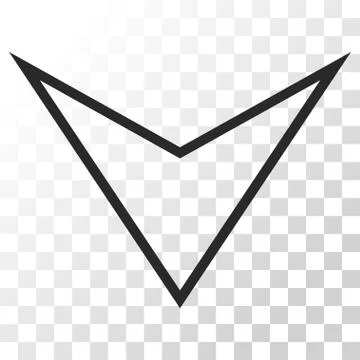 Arrowhead Down Vector Icon Stock Illustration